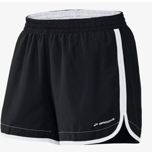 Brooks Women’s Running Versatile Woven Shorts, X-Small Black/White